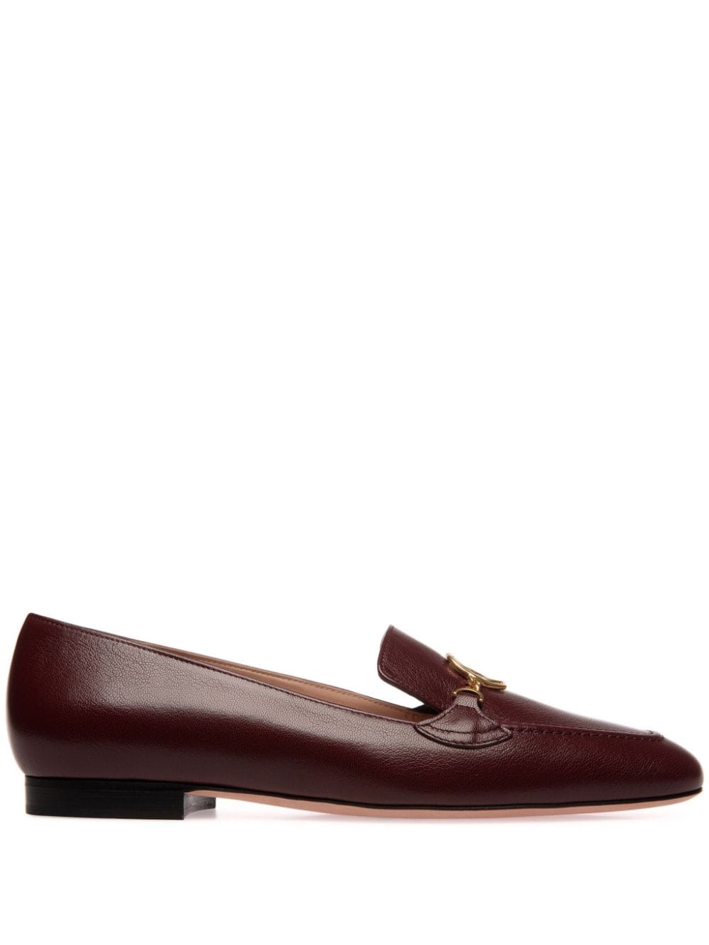 Bally Daily Emblem Leather Loafers In Red