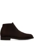 Bally lace-up suede boots - Brown