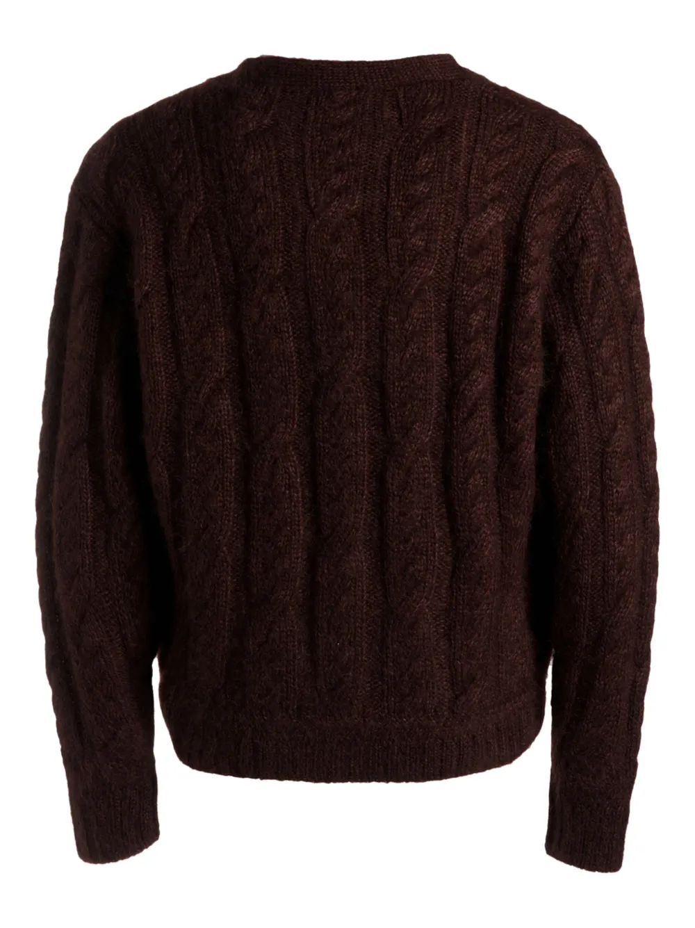 Bally Kabelgebreid vest - Bruin