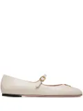 Bally logo-plaque ballerina shoes - Neutrals