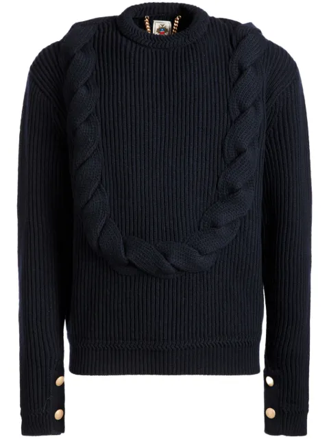 Bally x Adrien Brody twist-detail wool jumper 