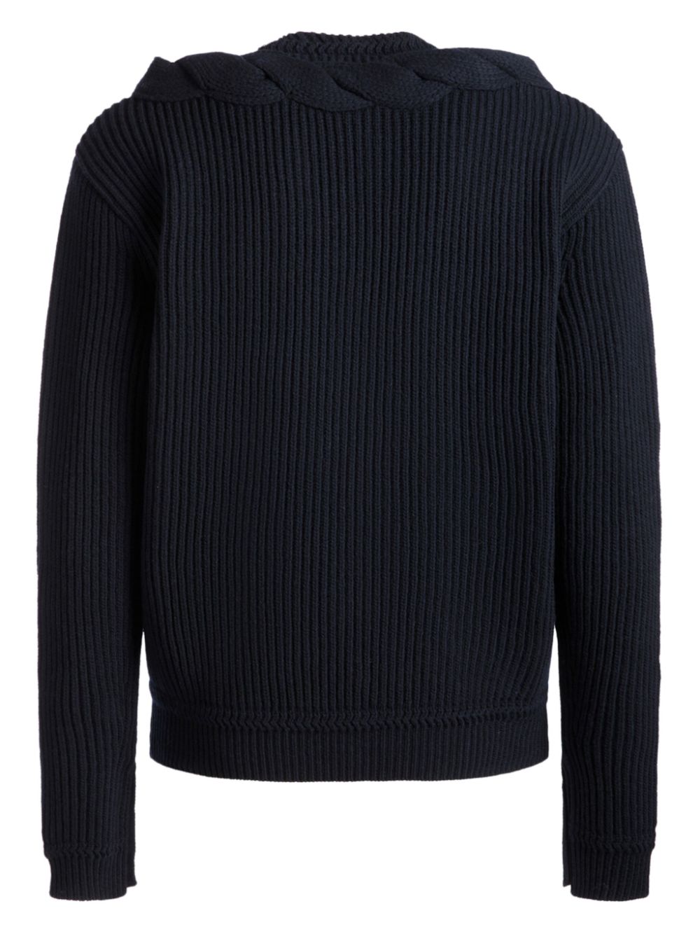 Bally x Adrien Brody twist-detail wool jumper - Blue