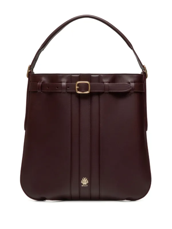 Bally Buckle Detailing Shoulder Bag Brown FARFETCH CA