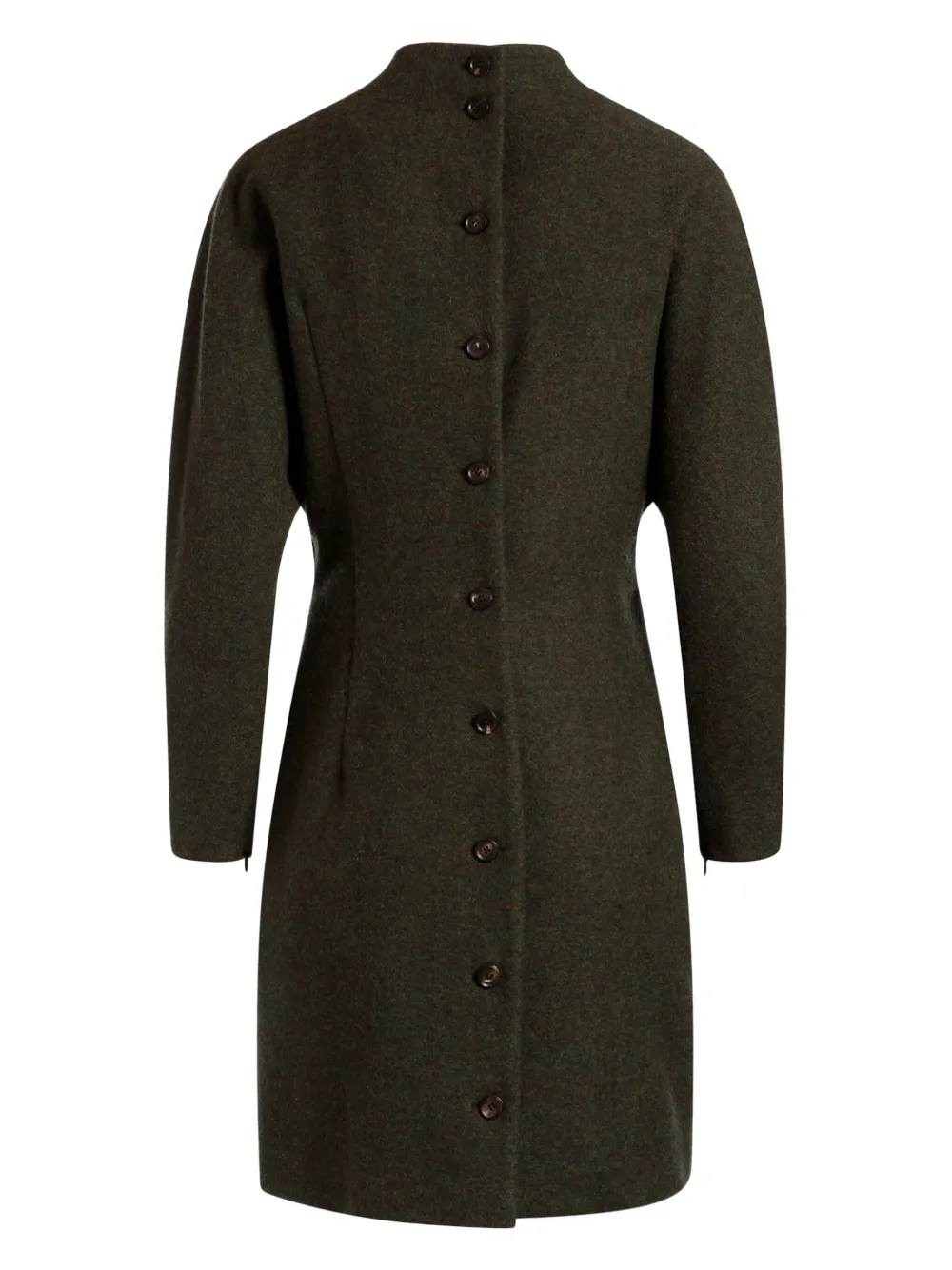 Bally Gedrapeerde wollen jurk - Groen