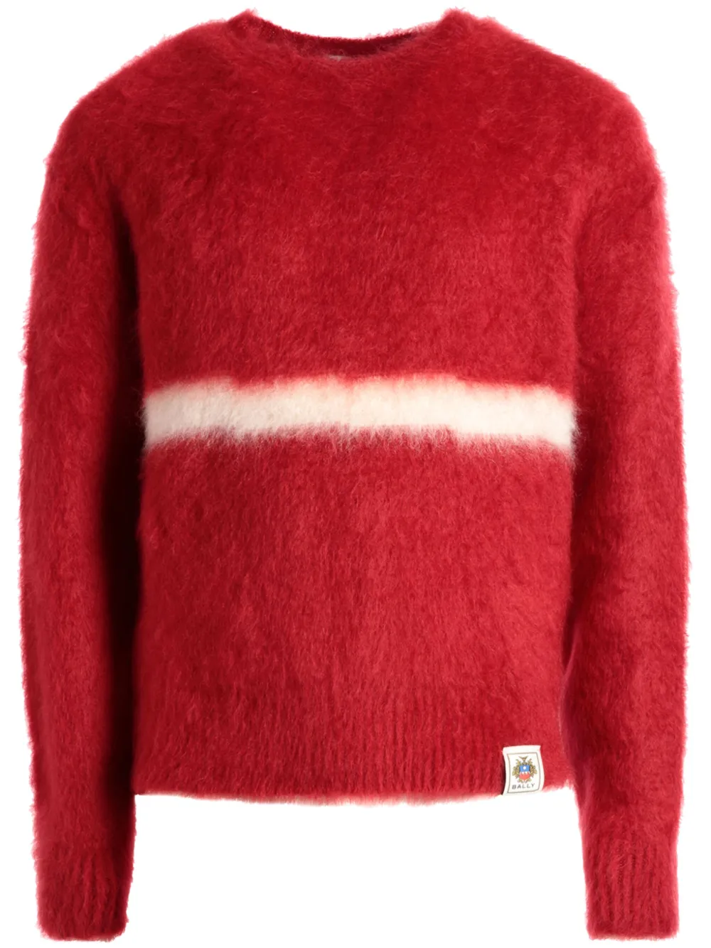 Bally Mohair Blend Knit Sweater In Red