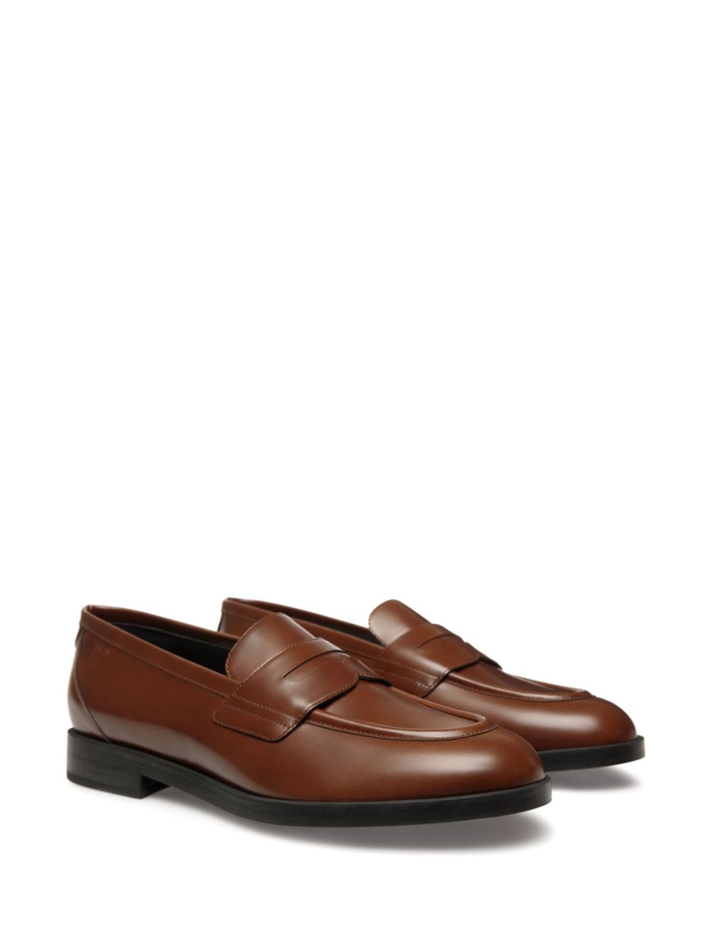 Bally Loafers met logoplakkaat Bruin