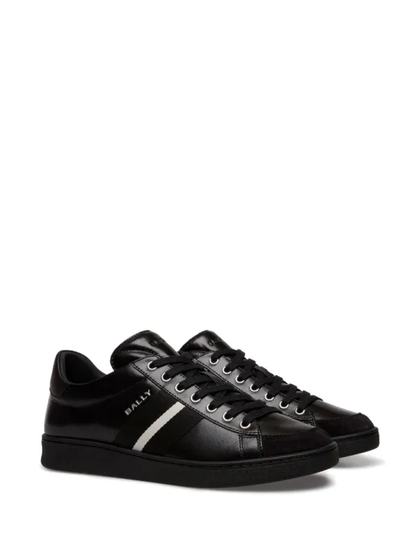BALLY スニーカー Bally Charles 6240396 Men's Black Lamb Leather Sneakers MSRP $570