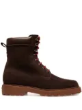 Bally lace-up suede boots - Brown