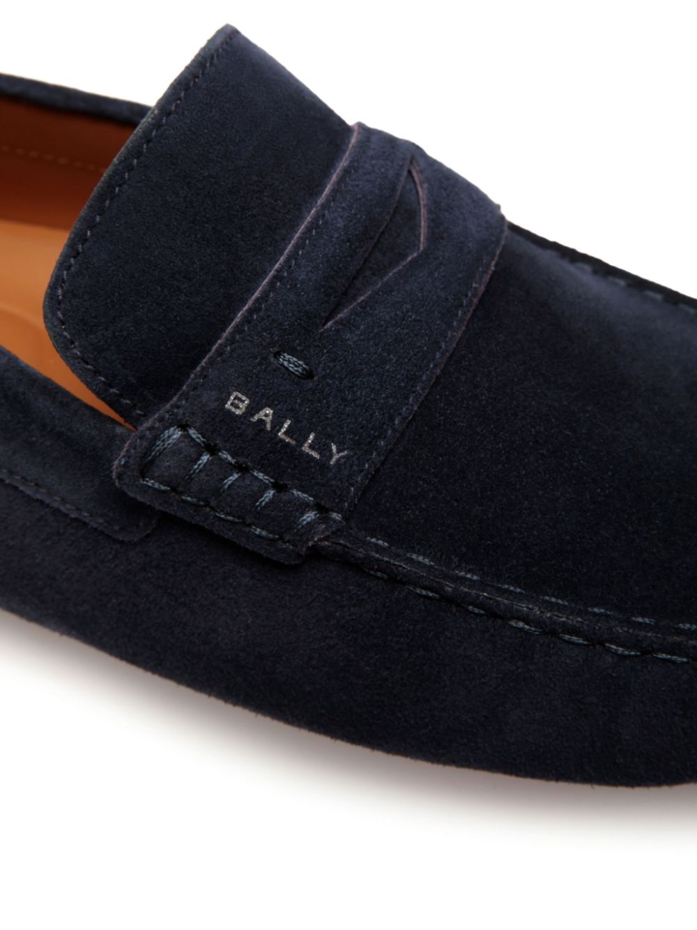 Bally logo-embroidered loafers Blue