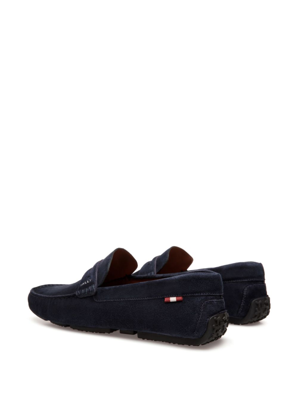 Bally logo-embroidered loafers Blue