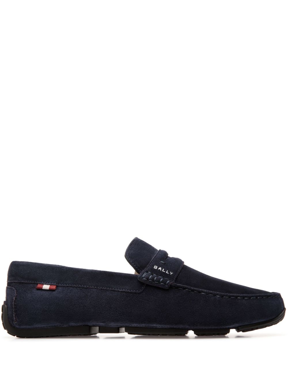 Bally logo-embroidered loafers Blue