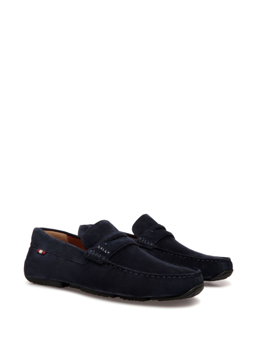 Bally Loafers met geborduurd logo - Blauw