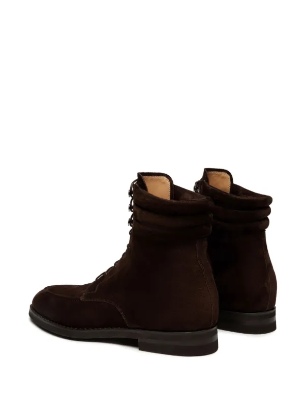 BALLY スエード ブラウンブーツ Bally レースアップ スエードブーツ | ブラウン | FARFETCH JP