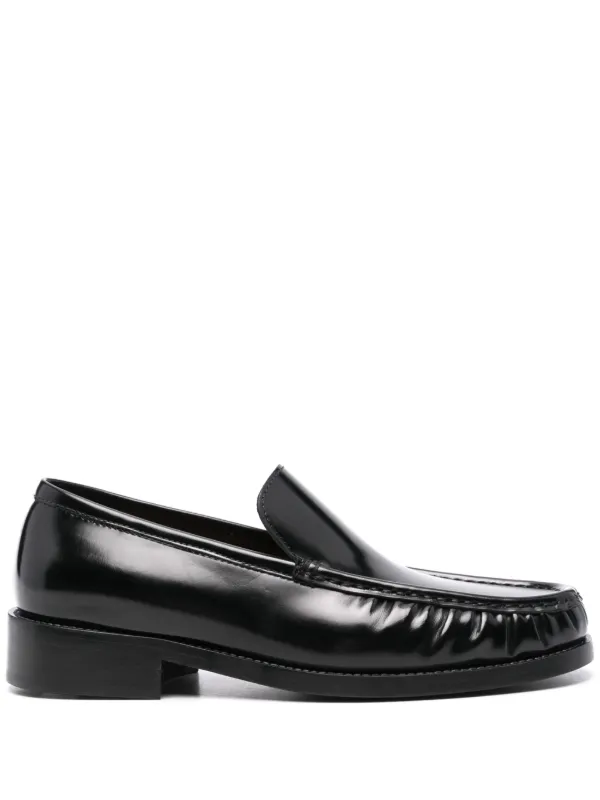 Acne Studios レザーローファー | ブラック | FARFETCH JP