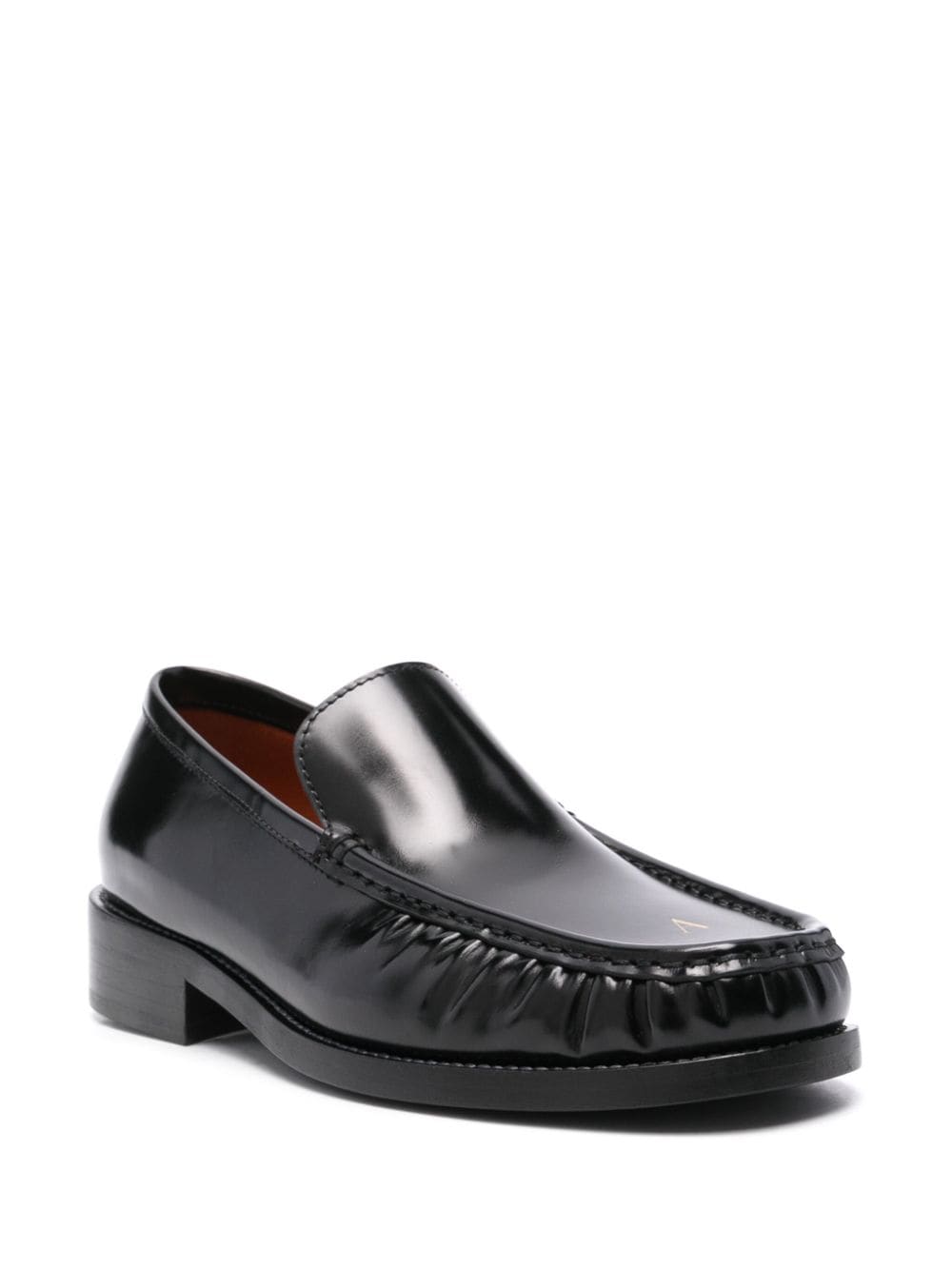 Acne Studios logo-debossed leather loafers - Zwart