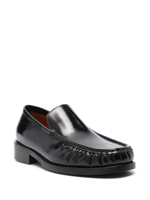 Acne Studios レザーローファー | ブラック | FARFETCH JP