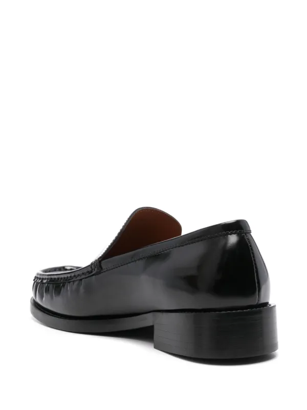 Acne Studios レザーローファー | ブラック | FARFETCH JP