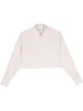 Chiara Ferragni lurex cropped shirt - Pink
