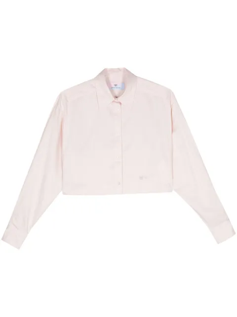 Chiara Ferragni lurex cropped shirt