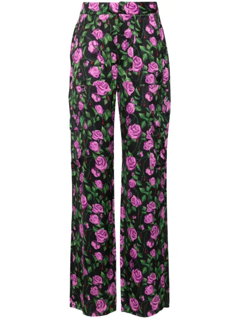 Chiara Ferragni floral-print satin trousers