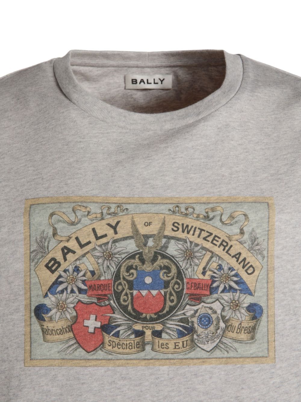 BALLY LOGO-PRINT WOOL T-SHIRT 