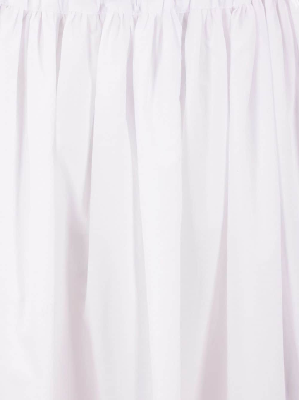 Shop Sara Lanzi Pleated Cotton Skirt In White