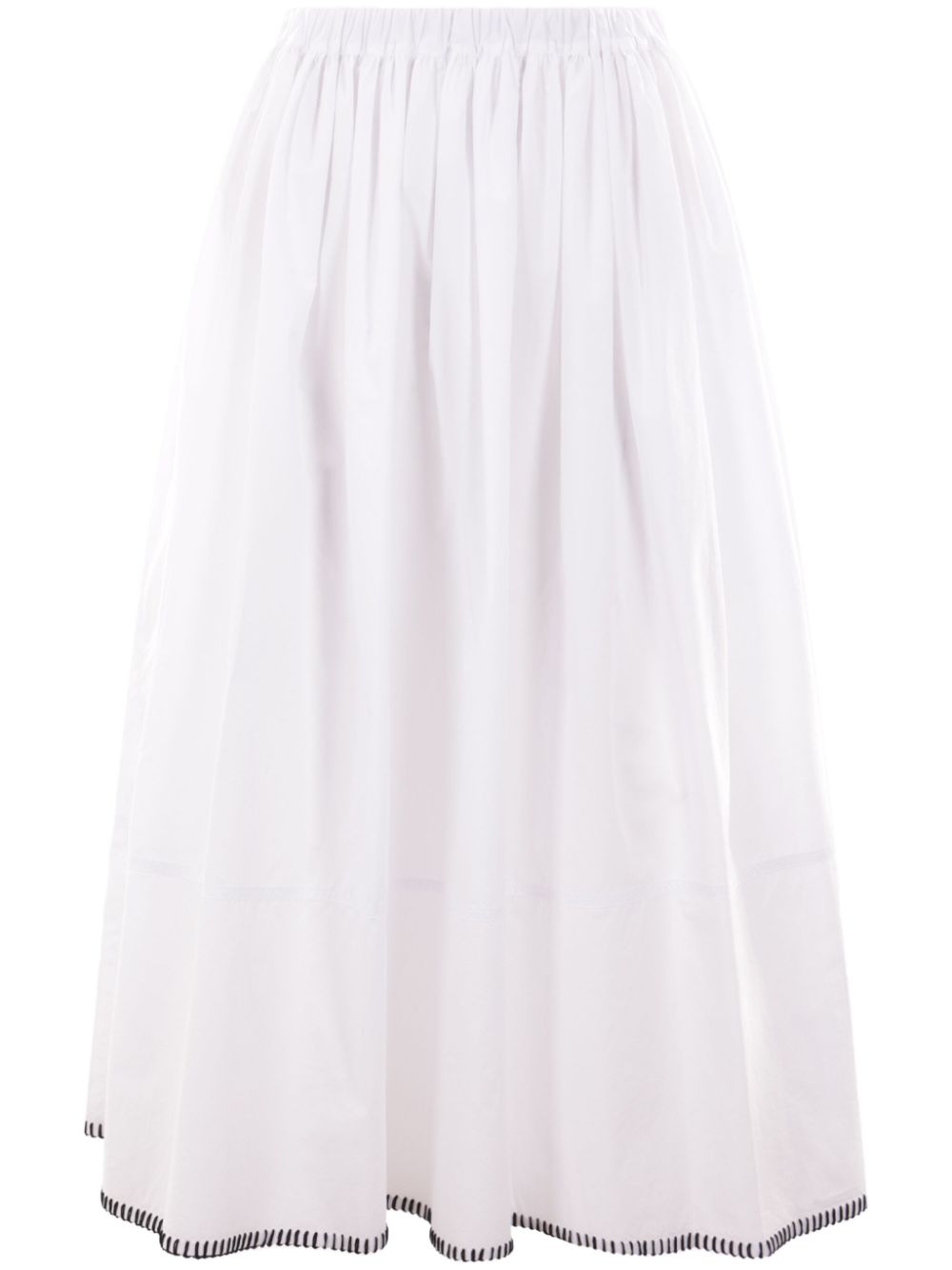 pleated cotton skirt