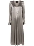 Simonetta Ravizza silk satin maxi dress - Silver