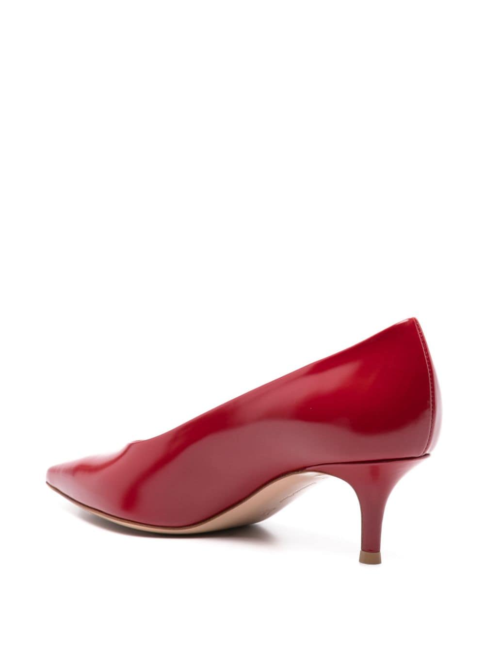 Shop Gianvito Rossi Robbie 55mm Leather Pumps In Red