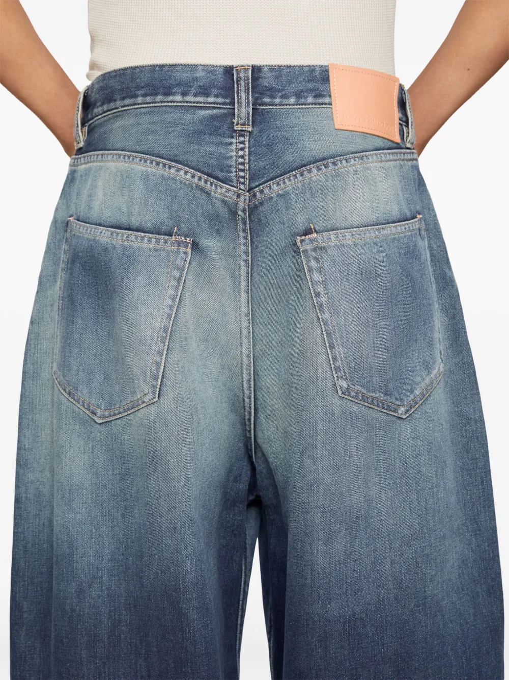 Acne Studios ワイドジーンズ | ブルー | FARFETCH JP