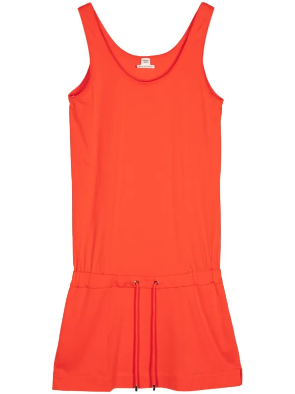 hermes orange dress Herms Orange Cotton Monogram Short Sleeve Dress Size 40 FR