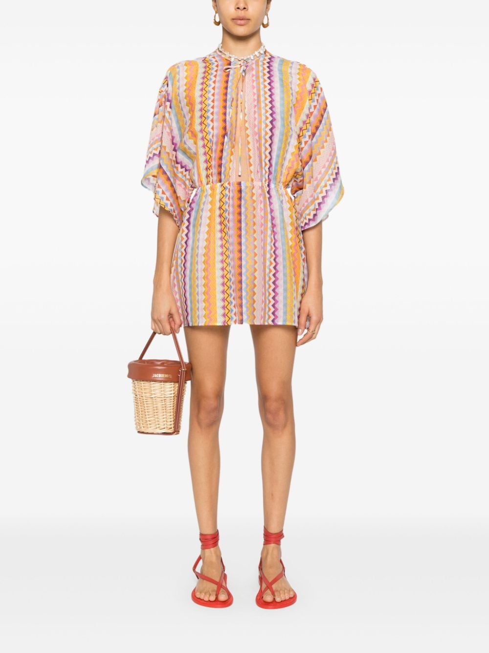 Missoni Mini-jurk met zigzag patroon - Geel