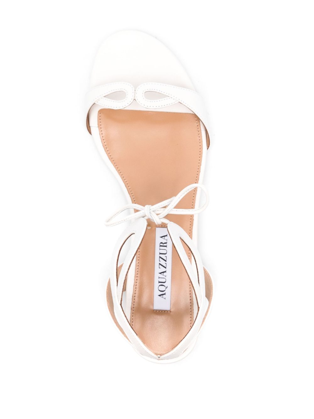 Aquazzura Tessa flat leather sandals White