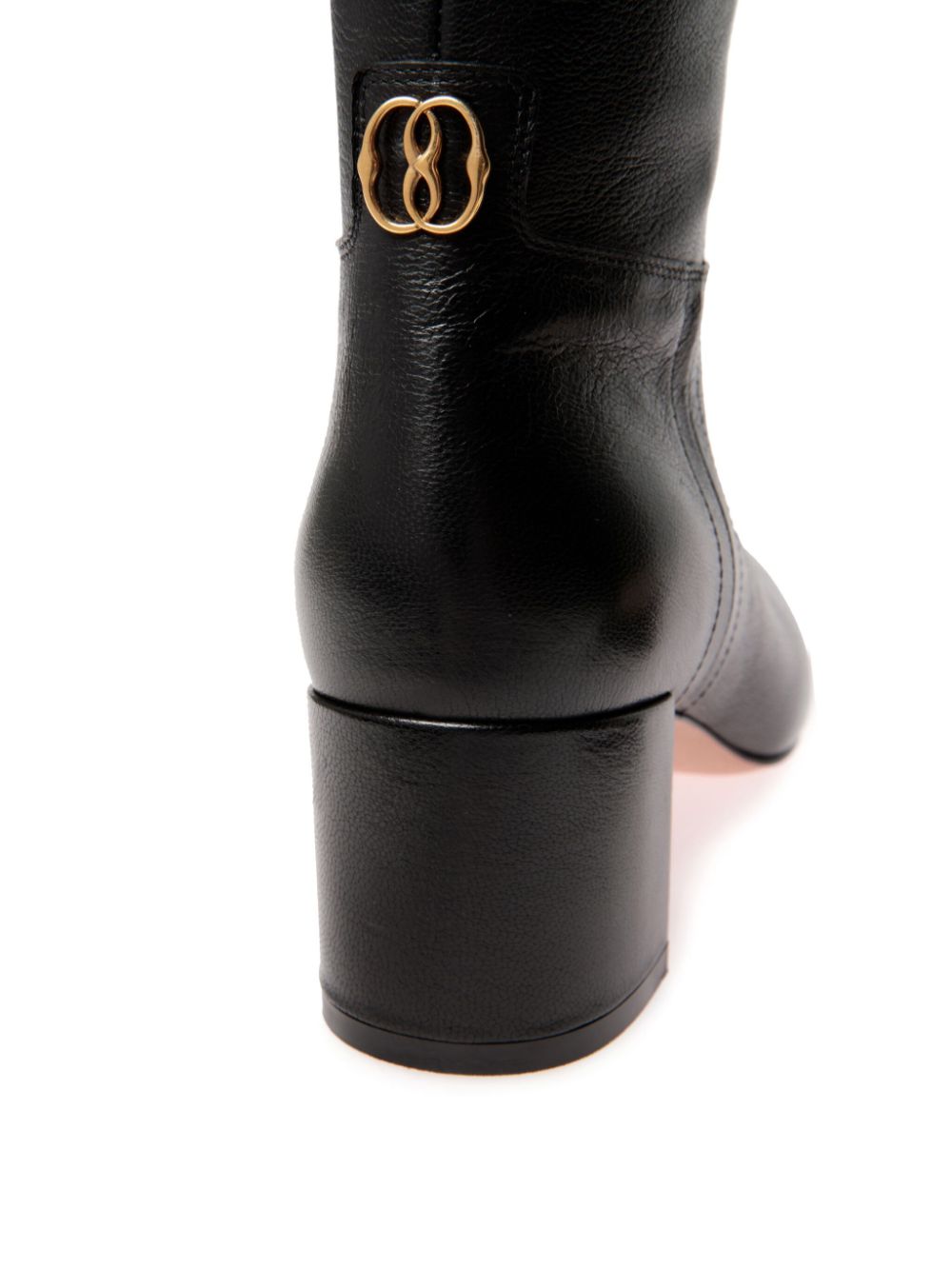 Bally logo-plaque heeled boots Black