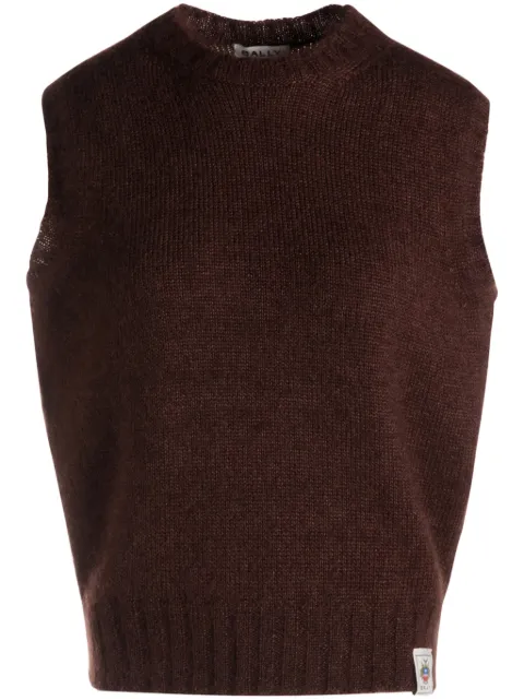 Bally logo-patch knitted top