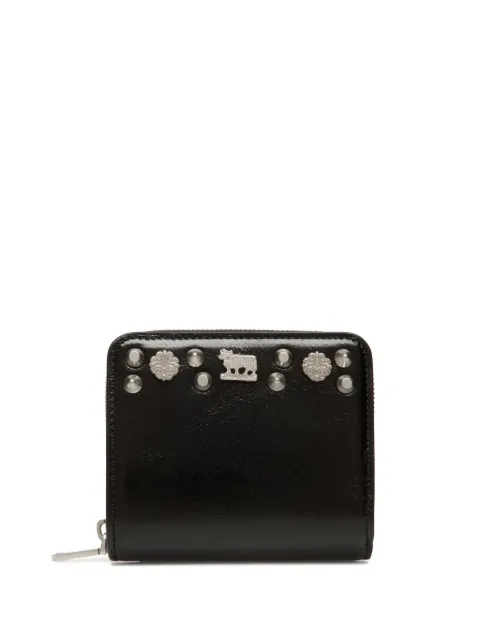 Bally stud-embellished leather wallet
