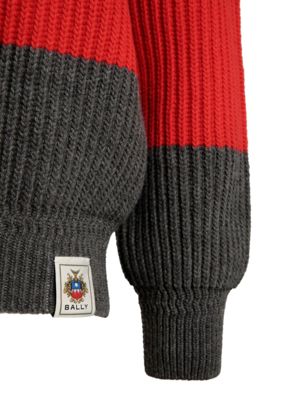 Shop Bally Crest-logo Crew-neck Jumper In Red