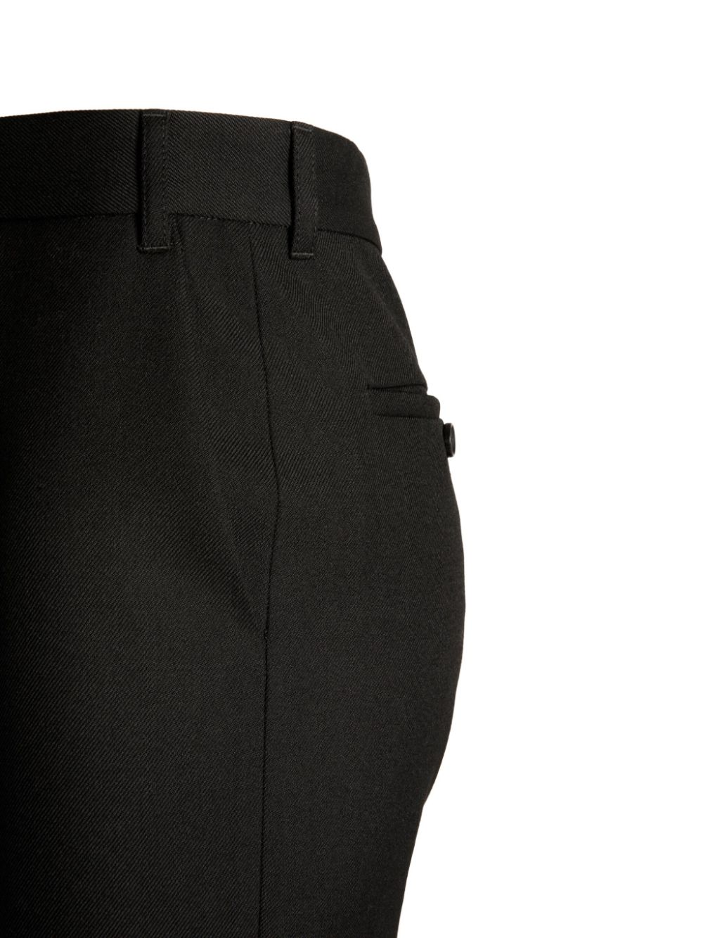 Shop Bally Wool Flared Trousers In Black