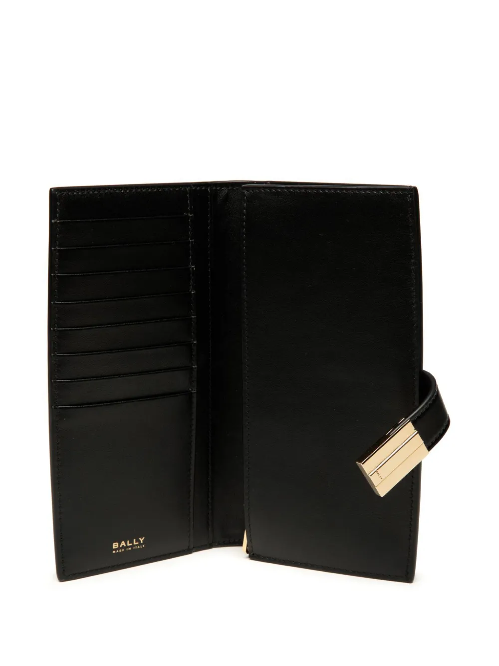 Bally Leren portemonnee Zwart