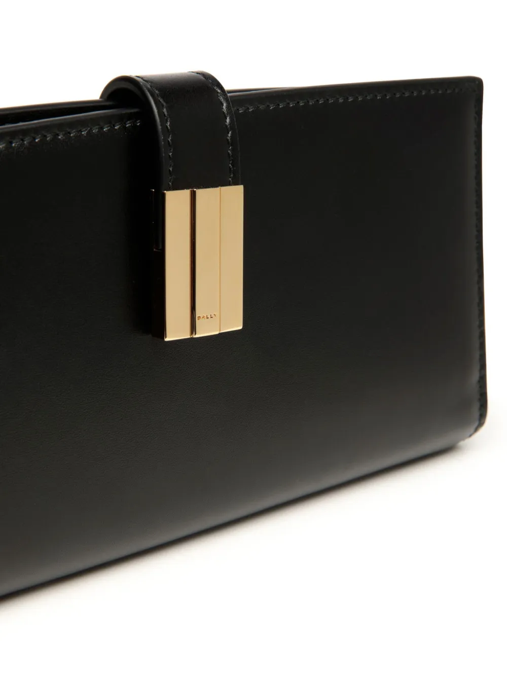 Bally Leren portemonnee Zwart