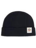 Bally logo-patch beanie - Blue