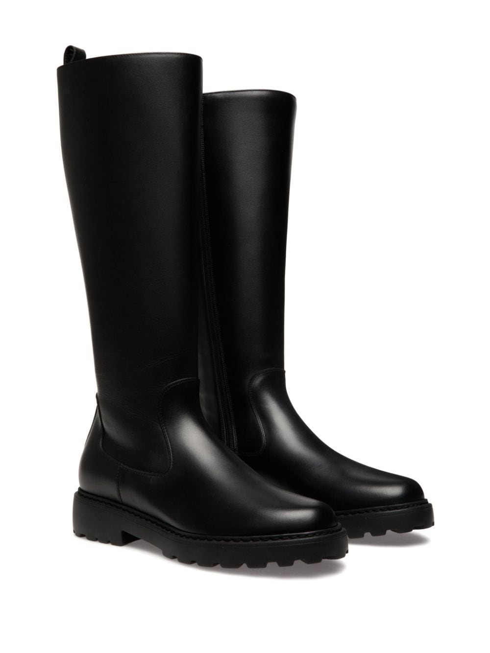 Shop Bally Logo-plaque Leather Boots In Black