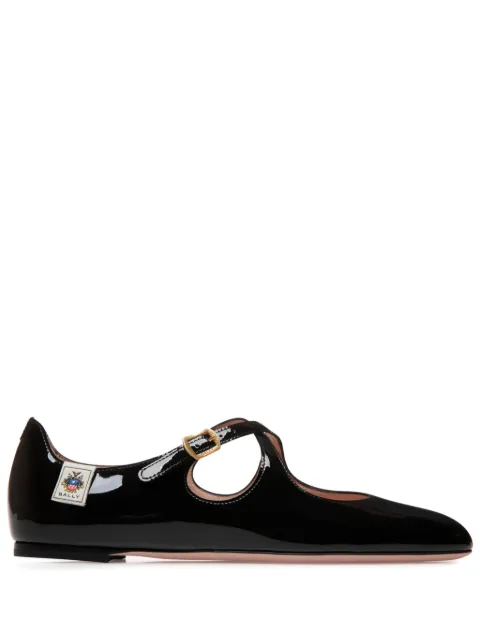 Bally patent ballerina shoes