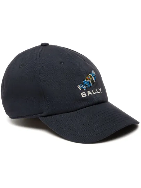 Bally candy-embroidered cotton cap 