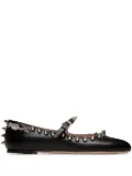 Bally stud-embellished ballerina shoes - Black