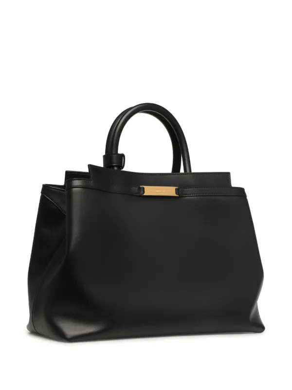 美品】BALLY トートバッグ 黒 ゴールドチェーン ブラック