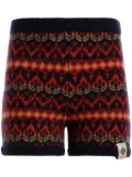 Bally patterned intarsia-knit wool shorts - Black