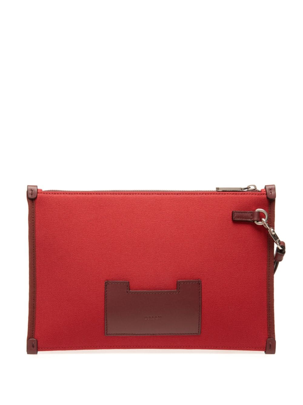 Bally logo-patch pouch - Rood