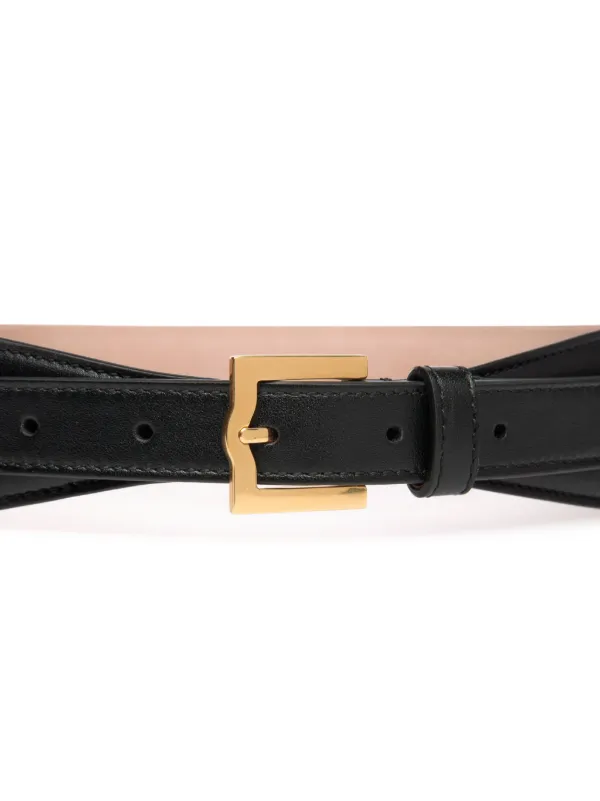 BALLY レザーベルト ブラック Bally バックル レザーベルト | ブラック | FARFETCH JP