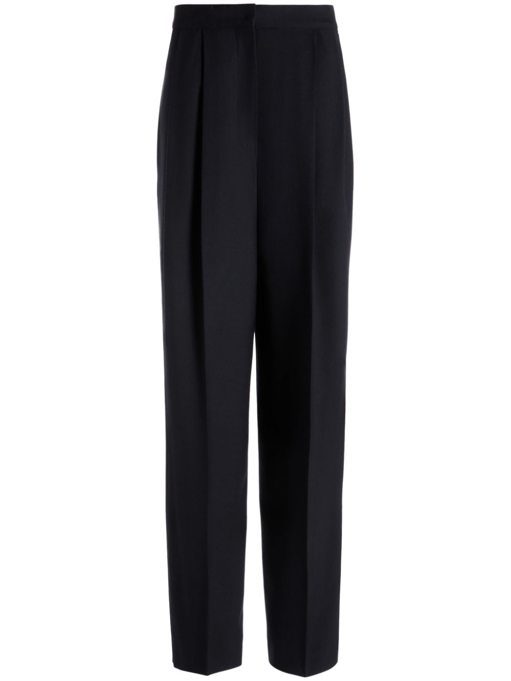 wool-blend wide-leg trousers